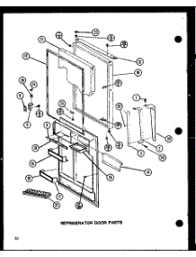Refrigerator Door Parts (Tj22n / P1102115w) parts for Amana Top-Mount Refrigerator TJ20N-P1102113W from AppliancePartsPros.com