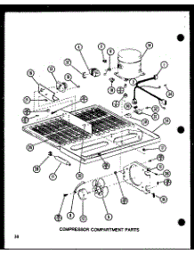 Compressor Compartment Parts (Tj22n / P1102115w) parts for Amana Top-Mount Refrigerator TJ20N-P1102113W from AppliancePartsPros.com
