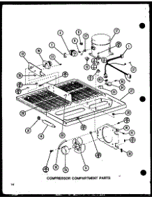 Compressor Compartment Parts (Tj18n / P1102111w) (Tj18n / P1102112w) parts for Amana Top-Mount Refrigerator TJ20N-P1102114W from AppliancePartsPros.com