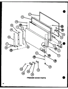 Freezer Door Parts (Tj22k / P7791146w) (Tji22k / P7791147w) (Tj22k / P7859201w) parts for Amana Top-Mount Refrigerator TJI16K-P7791137W from AppliancePartsPros.com