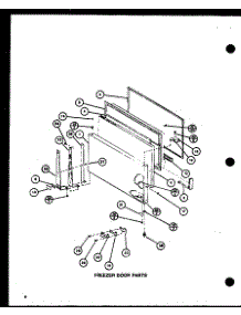 Freezer Door Parts (Tj16k / P7791134w) (Tj16k / P7791135w) (Tji16k / P7791136w) (Tji16k / P7791137w) parts for Amana Top-Mount Refrigerator TJI18K-P7791140W from AppliancePartsPros.com