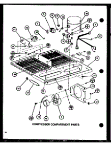 Compressor Compartment Parts (Tj18j / P7791138w) (Tj18k / P7791139w) (Tji18k / P7791140w) (Tji18k / P7791141w) parts for Amana Top-Mount Refrigerator TJI18K-P7791141W from AppliancePartsPros.com