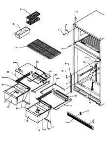 Cabinet Shelving parts for Amana Top-Mount Refrigerator TK21R3L-P1189001WL from AppliancePartsPros.com