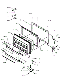 Freezer Door parts for Amana Top-Mount Refrigerator TK21R3W-P1189001WW from AppliancePartsPros.com