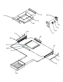 Cabinet Shelving parts for Amana Top-Mount Refrigerator TK21R3W-P1189001WW from AppliancePartsPros.com