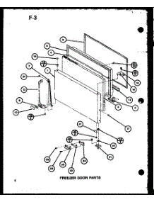 Freezer Door Parts (Tl18g / P76512-6W) (Tli18g / P76512-7W) (Tl18g / P76512-24W) (Tli18g / P76512-25W) parts for Amana Top-Mount Refrigerator TL18G-P76512-6W from AppliancePartsPros.com