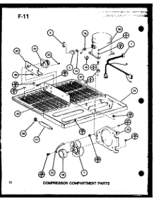 Compressor Compartment Parts (Tl18g / P76512-6W) (Tli18g / P76512-7W) (Tl18g / P76512-24W) (Tli18g / P76512-25W) parts for Amana Top-Mount Refrigerator TL18G-P76512-6W from AppliancePartsPros.com