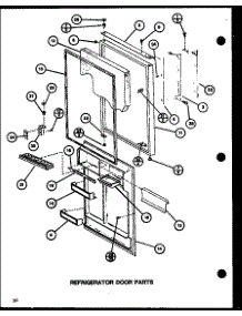 Refrigerator Door Parts (Tl20j / P7739011w) (Tli20j / P7739012w) parts for Amana Top-Mount Refrigerator TL18J-P7739006W from AppliancePartsPros.com