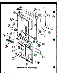 Refrigerator Door Parts (Tli18j / P7739025w) (Tl18j / P7739024w) parts for Amana Top-Mount Refrigerator TL18J-P7739024W from AppliancePartsPros.com