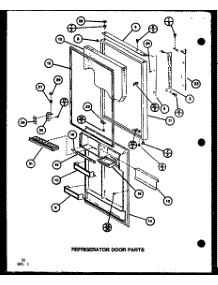 Refrigerator Door Parts (Tl22j / P7739035w) parts for Amana Top-Mount Refrigerator TL18J-P7739024W from AppliancePartsPros.com