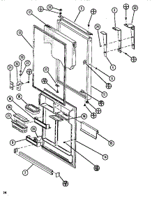 Door (Tl20n / P1106213w) (Tl20n / P1106214w) (Tli20n / P1106222w) (Tli20n / P1106223w) parts for Amana Top-Mount Refrigerator TL18N-P1106211W from AppliancePartsPros.com