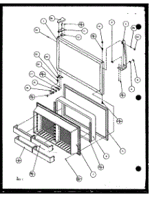 Freezer Door parts for Amana Top-Mount Refrigerator TL18QG-P1111406WG from AppliancePartsPros.com