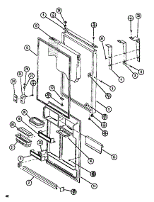 Door (Tl22n / P1106215w) (Tli22n / P1106224w) parts for Amana Top-Mount Refrigerator TL22N-P1106215W from AppliancePartsPros.com