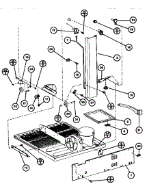 Rear Components parts for Amana Top-Mount Refrigerator TLI18G-P75535-11W from AppliancePartsPros.com