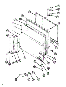 Door (Tl18n / P1106211w) (Tl18n / P1106212w) (Tli18n / P1106220w) (Tli18n / P1106221w) parts for Amana Top-Mount Refrigerator TLI18N-P1106220W from AppliancePartsPros.com
