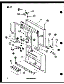 Upper Door Parts (Tl20f-C / P76164-2Wc) (Tl20f / P76164-2W) (Tl20f-L / P76164-2Wl) (Tl20f-A / P76164-2Wa) (Tl20f-G / P76164-2Wg) (Tli20f / P76164-3W) (Tli20f-G / P76164-3Wg) (Tli20f-A / P76164-3Wa) (Tli20f-C / P76164-3Wc) (Tli20f-L / P76164-3Wl) parts for Amana Top-Mount Refrigerator TLI20F-P76164-3W from AppliancePartsPros.com