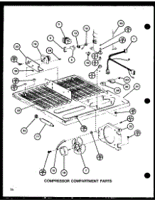 Compressor Compartment Parts (Tl20h / P77110-23W) (Tl20h / P77110-24W) (Tli20h / P77110-25W) (Tli20h / P77110-26W) parts for Amana Top-Mount Refrigerator TLI20H-P77110-25W from AppliancePartsPros.com
