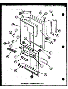 Refrigerator Door Parts (Tli22j / P7739040w) parts for Amana Top-Mount Refrigerator TLI22J-P7739040W from AppliancePartsPros.com