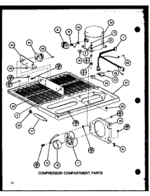 Compressor Compartment Parts (Tli22j / P7739040w) parts for Amana Top-Mount Refrigerator TLI22J-P7739040W from AppliancePartsPros.com