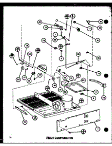 Rear Components (Tli22j / P7739040w) parts for Amana Top-Mount Refrigerator TLI22J-P7739040W from AppliancePartsPros.com