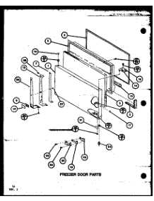 Freezer Door Parts (Tl22k / P7803229w) (Tli22k / P7803230w) (Tli22k / P7803249w) (Tl22k / P7859204w) (Tli22k / P7859207w) parts for Amana Top-Mount Refrigerator TLI22K-P7859207W from AppliancePartsPros.com