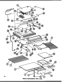 Freezer-Refrigerator Parts parts for Amana Top-Mount Refrigerator TM14F-P75658-2W from AppliancePartsPros.com