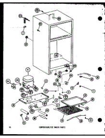 Compressor / Ice Maker Parts (Tm14k / P7705206w) (Tm14kg / P7705206wg) (Tm14kl / P7705206wl) (Tm14k1g / P7705207wg) (Tm14k1l / P7705207wl) (Tm14k1 / P7705207w) parts for Amana Top-Mount Refrigerator TM14K1G-P7705207WG from AppliancePartsPros.com