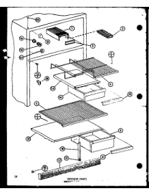 Interior Parts (Tm14k / P7705206w) (Tm14kg / P7705206wg) (Tm14kl / P7705206wl) (Tm14k1g / P7705207wg) (Tm14k1l / P7705207wl) (Tm14k1 / P7705207w) parts for Amana Top-Mount Refrigerator TM14K1L-P7705207WL from AppliancePartsPros.com