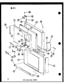 Upper Door Parts (Esrfc) (Esrfc-14D / P73935-25W) (Esrfc14d-G / P73953-25Wg) (Esrfc14d-A / P73953-25Wa) (Esrfc14d-C / P73953-25Wc) (Esrfc14d / P73953-25W) (Esrfc14d-L / P73953-25Wl) (Esrfc14d-A / P74645-3Wa) (Esrfc14d-G / P74645-3Wg) (Esrfc14d-C / P74645-3Wc) (Esrfc14d-L / P parts for Amana Top-Mount Refrigerator TM16D-P73953-24W from AppliancePartsPros.com