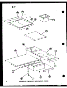 Refrigerator Compartment Interior Parts (Esrfc) (Esrfc14e-G / P74645-12Wg) (Esrfc14e-A / P74645-12Wa) (Esrfc14e-C / P74645-12Wc) (Esrfc14e-L / P74645-12Wl) (Esrfc14e / P74645-12W) (Esrfc16e-C / P74645-14Wc) (Esrfc16e / P74645-14W) (Esrfc16e-A / P74645-14Wa) (Esrfc16e-L / P parts for Amana Top-Mount Refrigerator TM16E-G-P74645-13WG from AppliancePartsPros.com