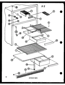 Interior Parts (Tm14g-1-C / P75658-13Wc) (Tm14g-1 / P75658-13W) (Tm14g-1-L / P75658-13Wl) (Tm14g-1-A / P75658-13Wa) (Tm14g-1-G / P75658-13Wg) (Tm16f-1 / P75658-12W) (Tm16f-1-G / P75658-12Wg) (Tm16f-1-A / P75658-12Wa) (Tm16f-1-C / P75658-12Wc) (Tm16f-1-L / P75658-12Wl) parts for Amana Top-Mount Refrigerator TM16F-1-A-P75658-12WA from AppliancePartsPros.com