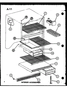 Interior Accessories (Tm16g / P75535-7W) parts for Amana Top-Mount Refrigerator TM16G-P75535-7W from AppliancePartsPros.com