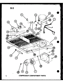 Compressor Compartment Parts (Tm16g / P75535-7W) (Tr16g / P75535-8W) parts for Amana Top-Mount Refrigerator TM16G-P75535-7W from AppliancePartsPros.com