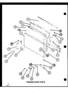 Freezer Door Parts (Tm16g / P76512-17W) (Tm16g / P76512-18W) (Tm16spg / P76512-21W) (Tm16g1 / P76512-28W) parts for Amana Top-Mount Refrigerator TM16G-P76512-17W from AppliancePartsPros.com