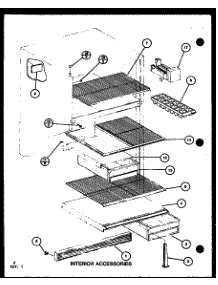 Interior Accessories (Tm16g / P7651208w) (Tm16spg / P7651212w) parts for Amana Top-Mount Refrigerator TM16G-P7651208W from AppliancePartsPros.com