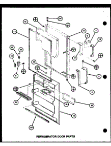 Refrigerator Door Parts (Tm16h / P7711001w) (Tm16h / P7711002w) (Tr16h / P7711003w) (Tr16h / P7711004w) (Tm16h1 / P7711027w) parts for Amana Top-Mount Refrigerator TM16H-P7711002W from AppliancePartsPros.com
