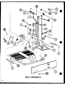 Rear Components (Tm18m / P7859212w) (Tm18m / P7859213w) parts for Amana Top-Mount Refrigerator TM16M-P7859208W from AppliancePartsPros.com