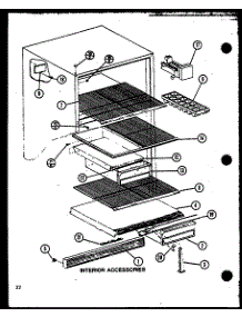 Interior Accessories (Tm18n / P1102103w) (Tm18n / P1102104w) parts for Amana Top-Mount Refrigerator TM16N-P1102102W from AppliancePartsPros.com