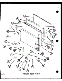 Freezer Door Parts (Tm16g / P7651208w) (Tr16g / P7651209w) (Tm16spg / P7651212w) parts for Amana Top-Mount Refrigerator TM16SPG-P7651212W from AppliancePartsPros.com