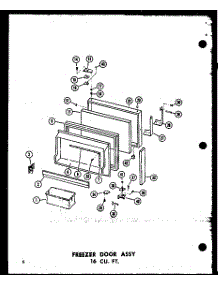 Freezer Door Assy 16 Cu. Ft. (Tr16b-C / P73500-3Wc) (Tr16b-A / P73500-3Wa) (Tr16b-G / P73500-3Wg) (Tr16b / P73500-3W) (Tr16b-L / P73500-3Wl) parts for Amana Top-Mount Refrigerator TM18B-P73500-5W from AppliancePartsPros.com