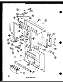 Upper Door Parts (Tc20d / P73500-29W) (Tm20d / P73500-31W) parts for Amana Top-Mount Refrigerator TM18D-P73500-30W from AppliancePartsPros.com