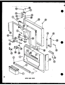 Upper Door Parts (Td23d / P73500-26W) parts for Amana Top-Mount Refrigerator TM18D-P73500-30W from AppliancePartsPros.com