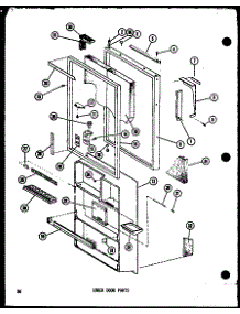 Lower Door Parts (Td23d / P73500-26W) parts for Amana Top-Mount Refrigerator TM18D-P73500-30W from AppliancePartsPros.com