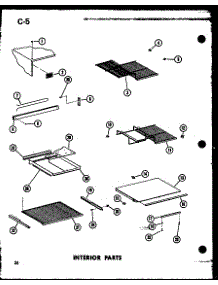 Interior Parts (Tci20d-C / P74660-10Wc) (Tci20d / P74660-10W) (Tci20d-A / P74660-10Wa) (Tci20d-L / P74660-10Wl) (Tci20d-G / P74660-10Wg) (Tc20d-C / P74660-9Wc) (Tc20d-A / P74660-9Wa) (Tc20d-G / P74660-9Wg) (Tc20d / P74660-9W) (Tc20d-L / P74660-9Wl) (Tm20d-C / P74660-2Wc) (Tm20 parts for Amana Top-Mount Refrigerator TM18D-P74660-1W from AppliancePartsPros.com
