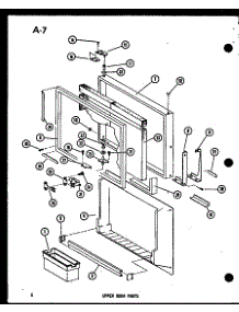 Upper Door Parts (Tm18f-C / P75288-17Wc) (Tm18f / P75288-17W) (Tm18f-A / P75288-17Wa) (Tm18f-L / P75288-17Wl) (Tm18f-G / P75288-17Wg) (Tr18f-L / P75288-18Wl) (Tr18f-C / P75288-18Wc) (Tr18f-G / P75288-18Wg) (Tr18f / P75288-18W) (Tr18f-A / P75288-18Wa) (Tc18f-C / P75288-19Wc) (T parts for Amana Top-Mount Refrigerator TM18F-G-P75288-17WG from AppliancePartsPros.com