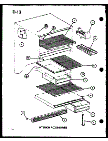 Interior Accessories (Tm18spg / P76512-1W) (Tm18spg / P76512-2W) (Tm18g / P76512-3W) parts for Amana Top-Mount Refrigerator TM18G-P76512-3W from AppliancePartsPros.com