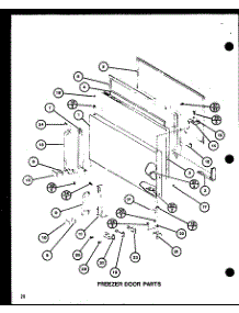 Freezer Door Parts (Tmi20sph / P7711030w) (Tmi20sph / P7711031w) (Trg20sph / P7711038w) (Trg20sph / P7711039w) parts for Amana Top-Mount Refrigerator TM18H-P7711032W from AppliancePartsPros.com