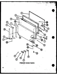 Freezer Door Parts (Tm18n / P1102103w) (Tm18n / P1102104w) parts for Amana Top-Mount Refrigerator TM18N-P1102103W from AppliancePartsPros.com