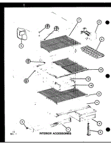 Interior Accessories (Tm16g / P76512-17W) (Tm16g / P76512-18W) (Tm16spg / P76512-21W) (Tm16g1 / P76512-28W) parts for Amana Top-Mount Refrigerator TM18SPG-P76512-13W from AppliancePartsPros.com
