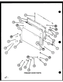 Freezer Door Parts (Tm18spg / P76512-13W) (Tm18spg / P76512-14W) (Tm18g / P76512-15W) (Tm18g / P76512-16W) (Tm18spg / P76512-22W) (Tm18spg / P76512-23W) parts for Amana Top-Mount Refrigerator TM18SPG-P76512-22W from AppliancePartsPros.com
